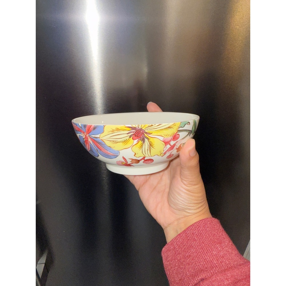 Gien France Floral‎ Bowl Dishwasher Proof Decorative Serving Bowl